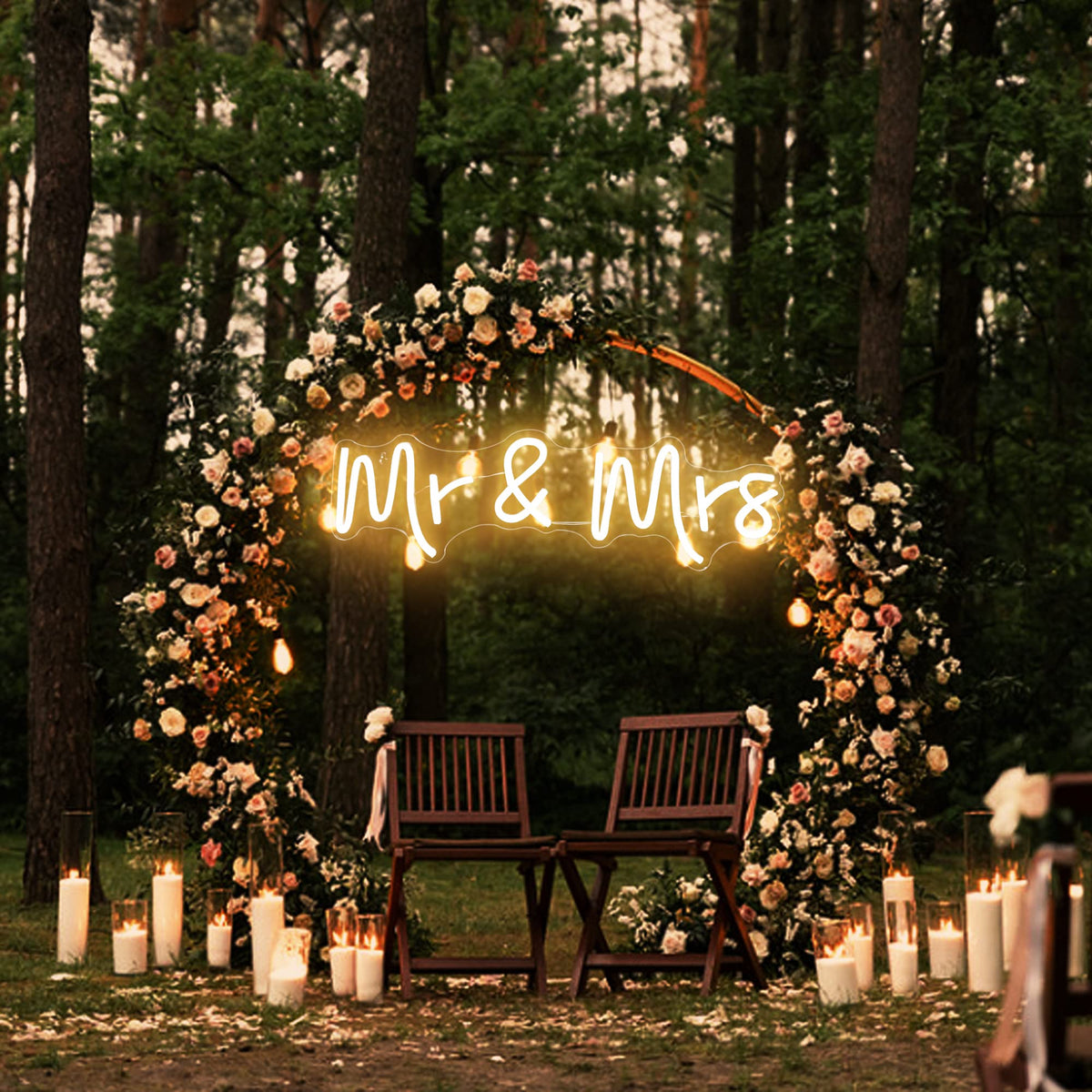 Mr&Mrs Neon Sign for Wedding Party Decor