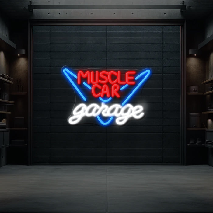 Muscle Car Garage Led Neon Sign Man Cave Room Decor