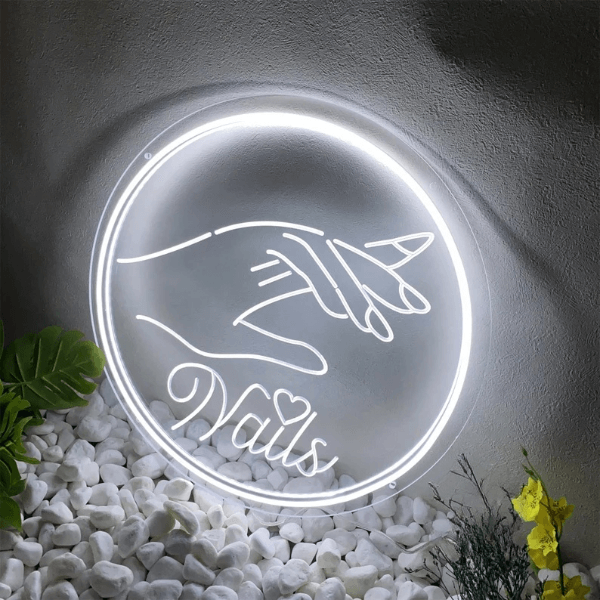 Nails Salon LED Sign Acrylic Led Neon Sign