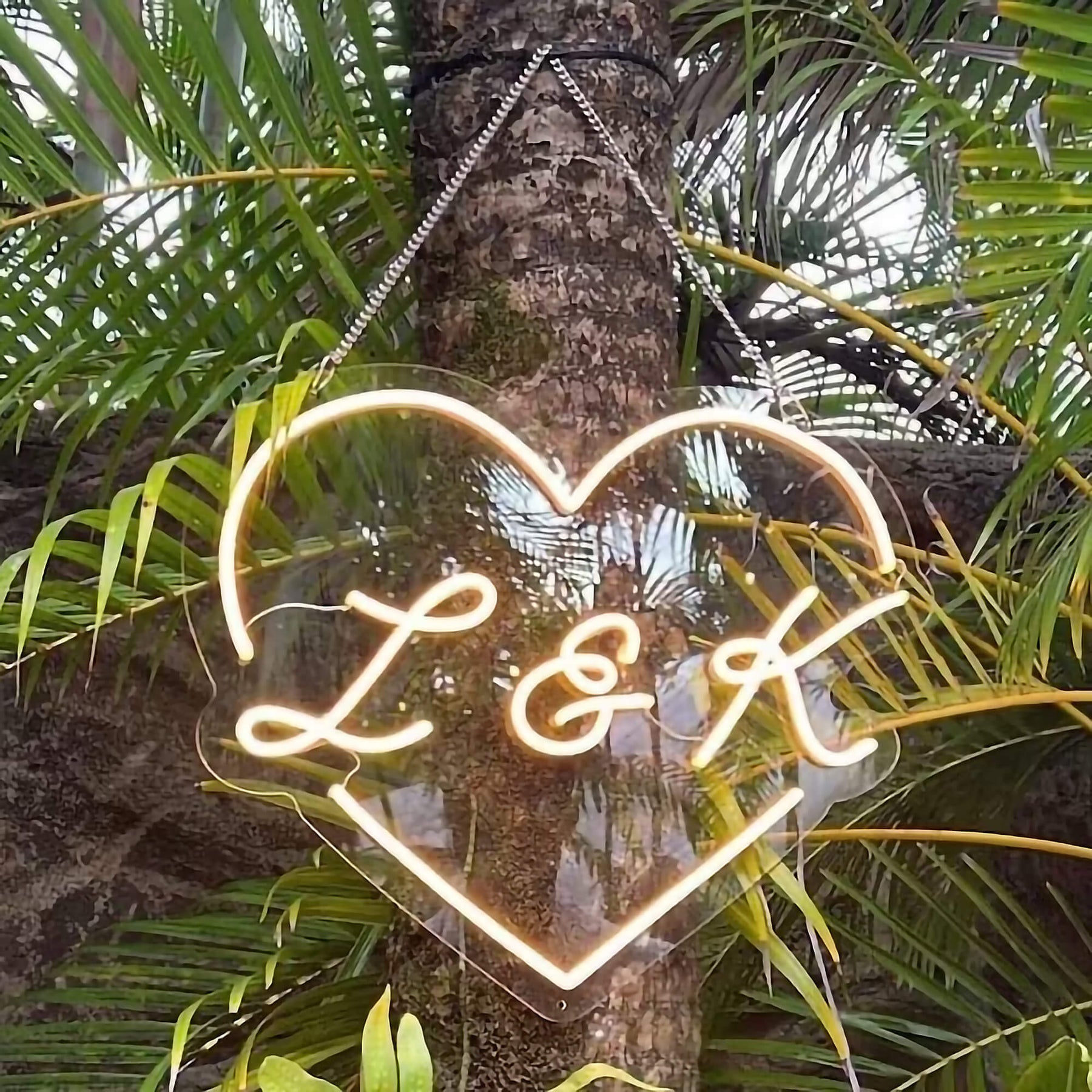 Neonchics Heart with Letter Neon Sign