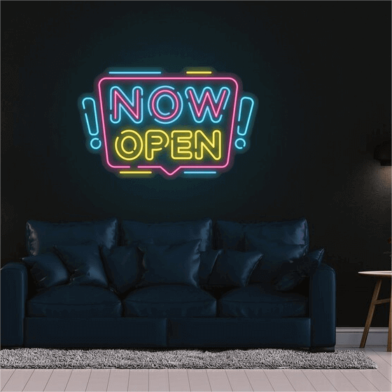 Now Open Neon Signs Now Acrylic Led Sign for Shop Business Decor