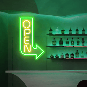 Open Arrow Neon Sign Led Business Open Sign