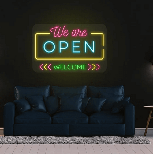 Ics Neon Sign Open Neon Sign for Shop Decor Custom Led Neon Sign