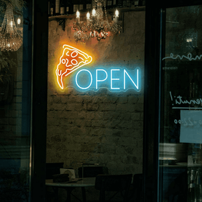 Open Pizza Led Neon Sign Restaurant Wall Decor Sign