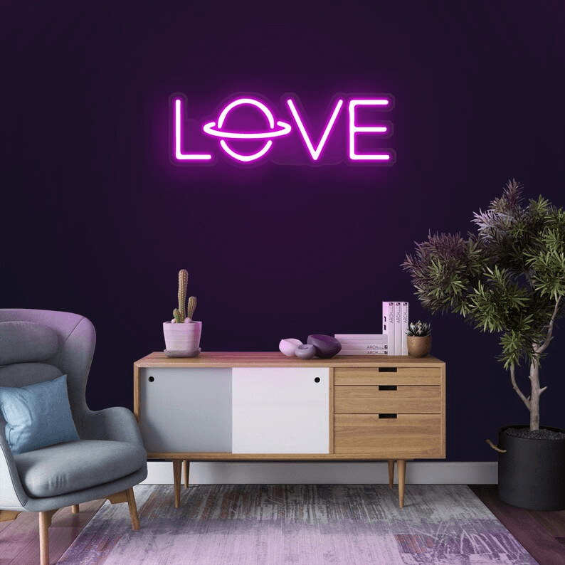 Love Neon Sign for Wedding Decor Anniversary Gift Home Wall Art