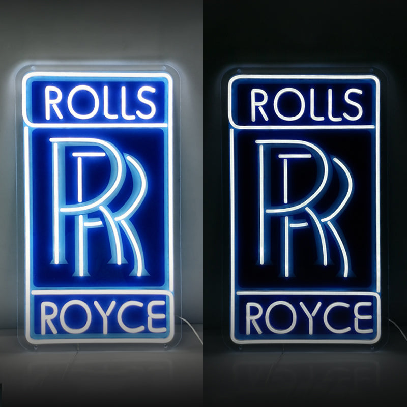 ROLLS Car Logo Led Neon Sign Garage Room Decor Led Neon Sign