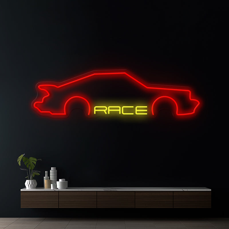 Race Car LED Neon Sign