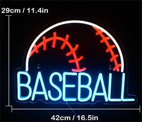 Red&White Blue Baseball Neon Sign