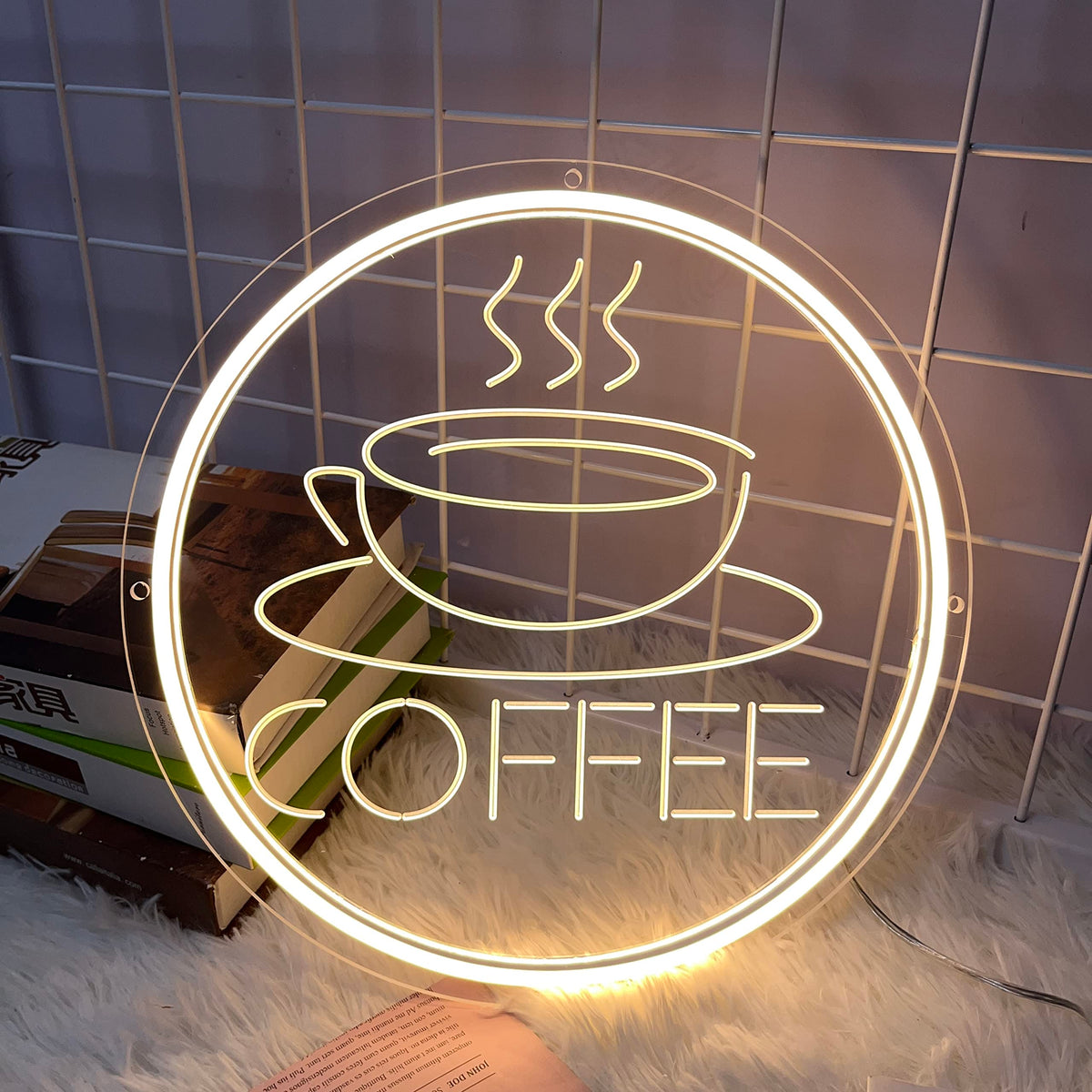 Round Coffee Neon Sign