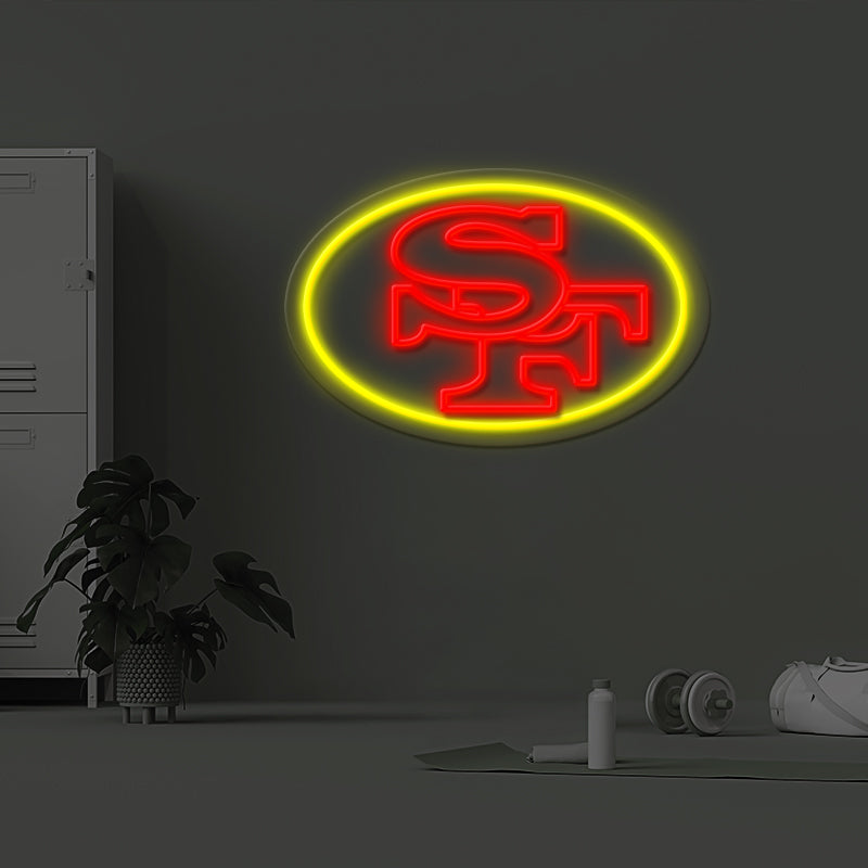 San Francisco 49ers Team Logo Neon Sign Man Cave Decor