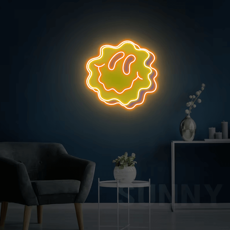 Smile Acrylic Led Neon Sign for Wall Decor