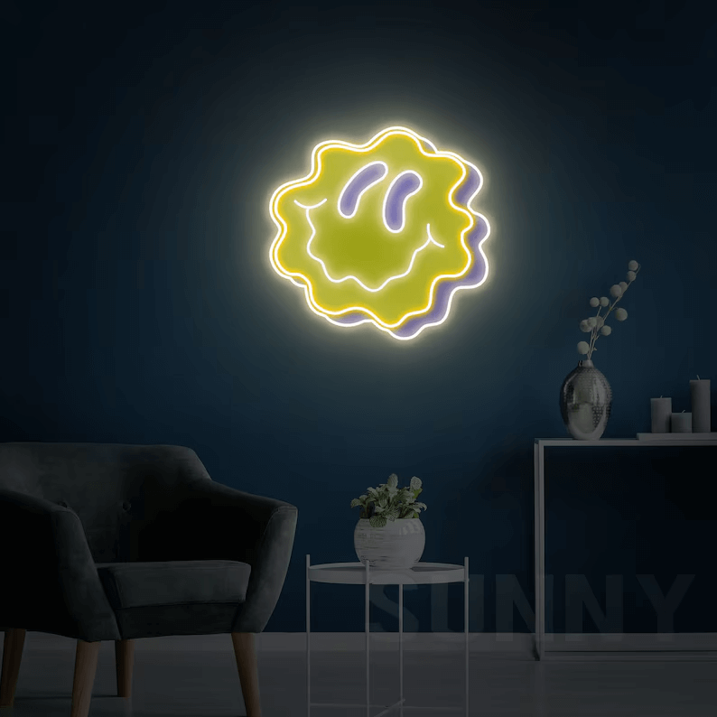 Smile Acrylic Led Neon Sign for Wall Decor