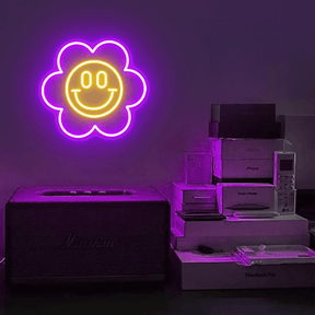 Smiley Face Flower Led Neon Sign Room Decor Sign