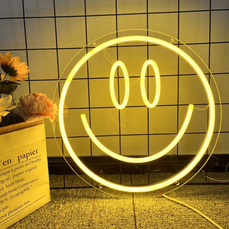 Smiley Face Neon Sign Home Shop Decor Neon Signs