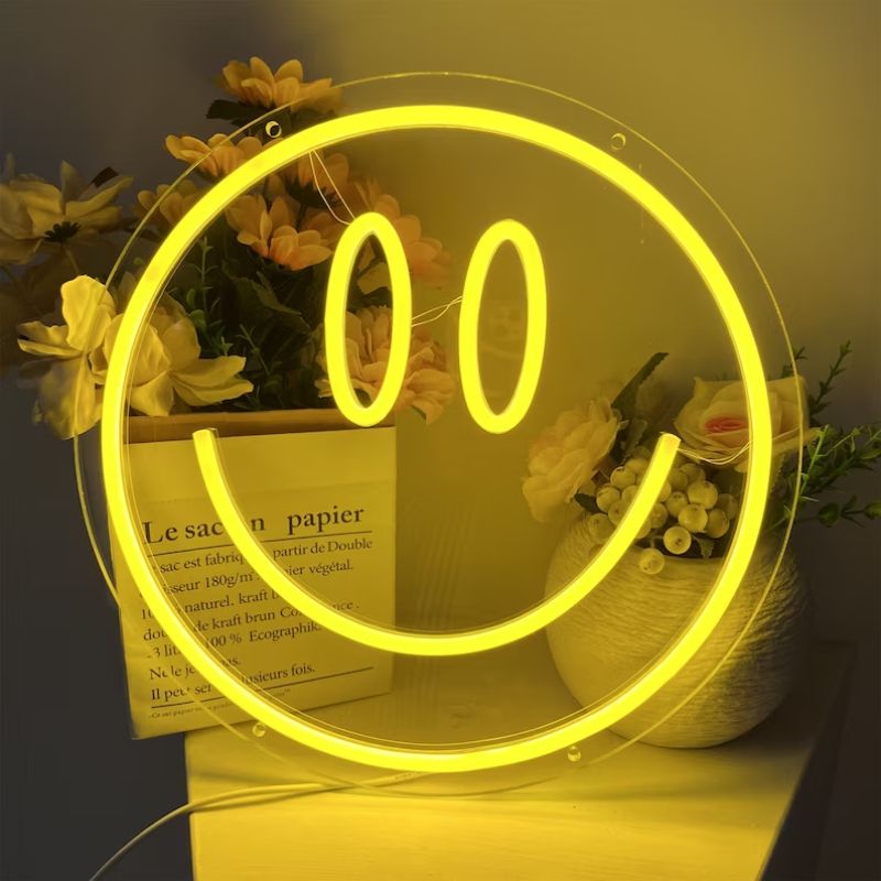 Smiley Face Neon Sign Home Shop Decor Neon Signs