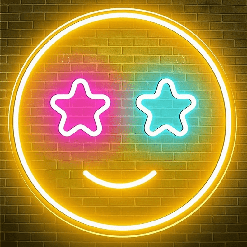 Smiley Face Neon Sign Wall Decor Art Led Sign