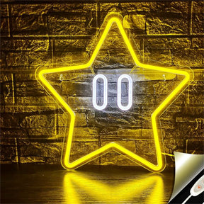 Star Neon Sign Gaming Room Decor Sign