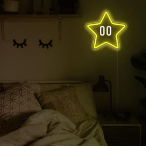 Star Neon Sign Gaming Room Decor Sign