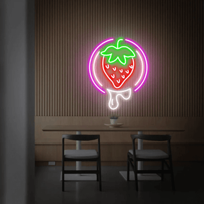 Strawberry Neon Sign Fruit Led Sign Shop Decor Sign