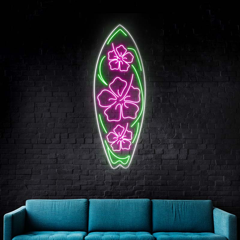 Surfboard Led Sign Surfer Neon Light Men Gift