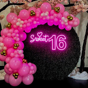 Sweet 16 Happy Birthday Neon Sign