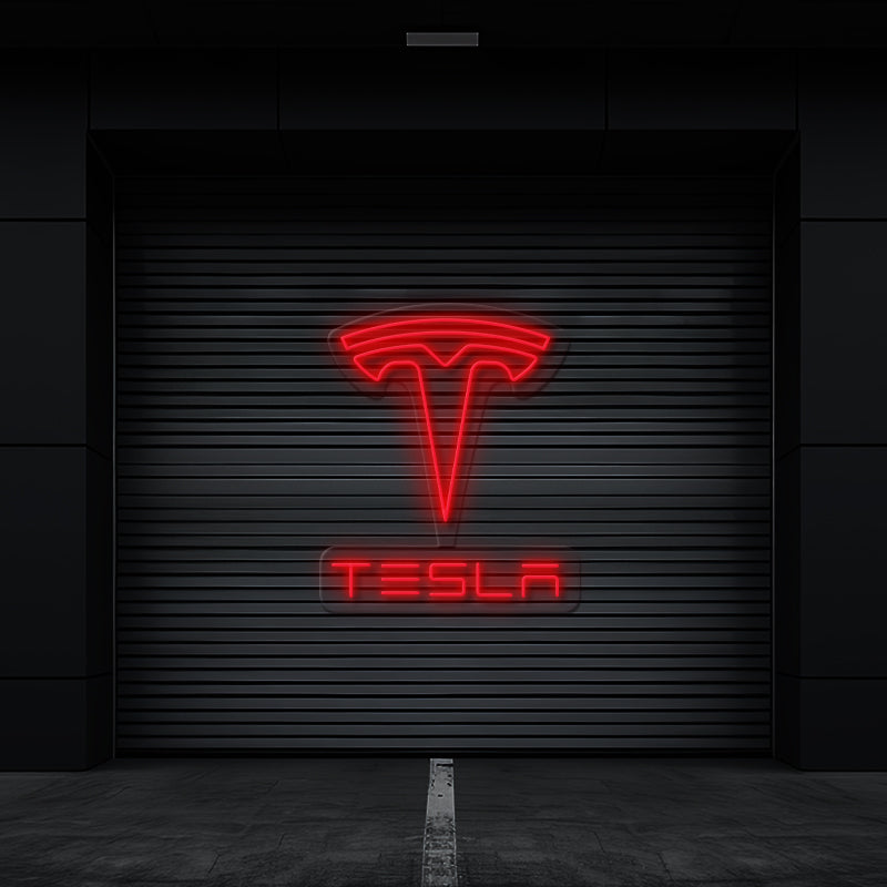 Tesla Led Neon Sign Garage Decor Neon Light