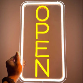 Vertical Neon Open Sign Acrylic Led Open Sign