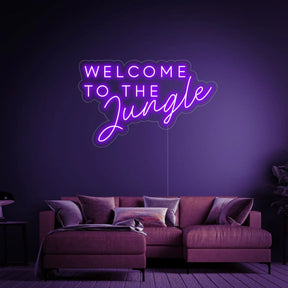 Welcome to the Jungle Neon Sign for Home Decor  Party Decoration