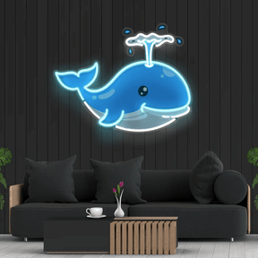 Whale Neon Sign Wall Decor for Home Bar Restaurant