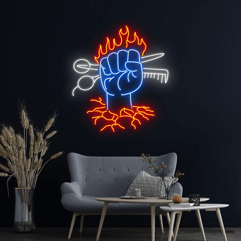 Barber Shop Neon Sign Wall Decor