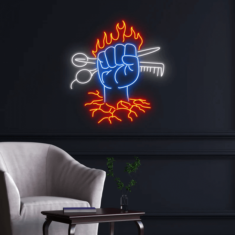 Barber Shop Neon Sign Wall Decor