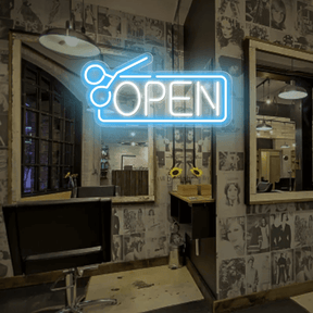 Hair Salon Open Neon Sign Custom Shop Neon Sign