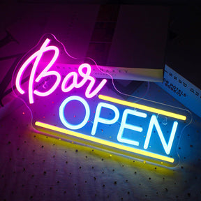 Bar Open Neon Sign for Bar Party Decor