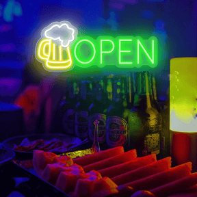 Beer Bar Open Led Light Sign Shop Decor Wall Art Sign