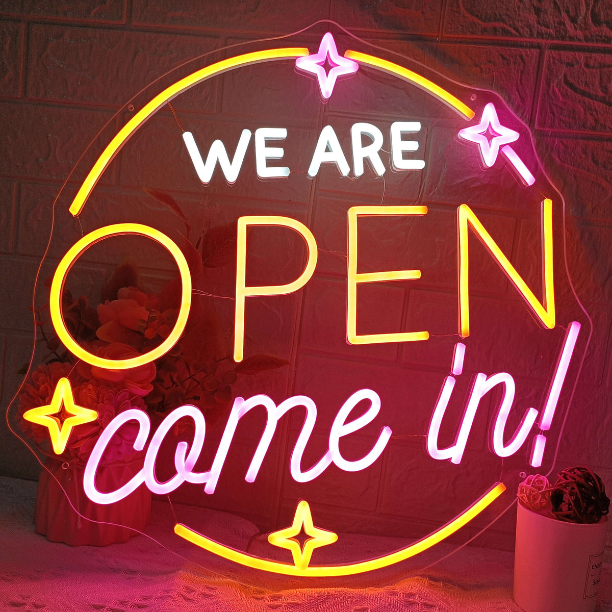 We Are Open Come In Neon Sign Shop Open Sign