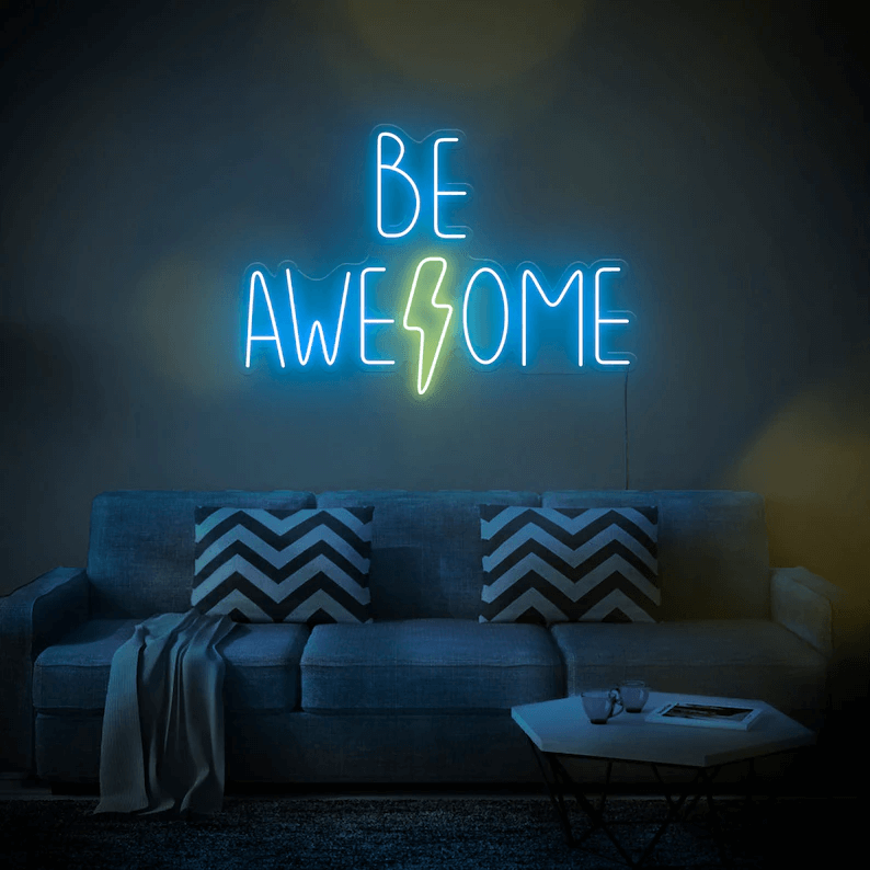 Be Awesome LED Neon Sign Wall Decor Sign