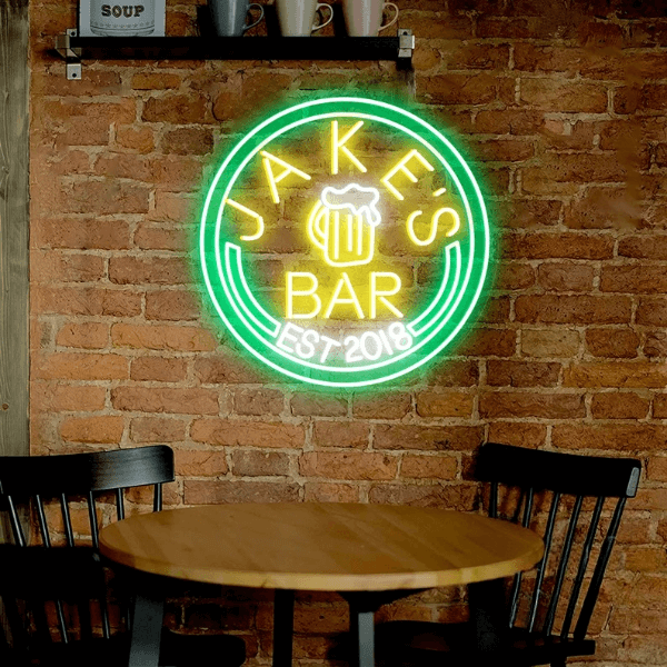 Custom Beer Bar Neon Signage Bar Name Neon Sign