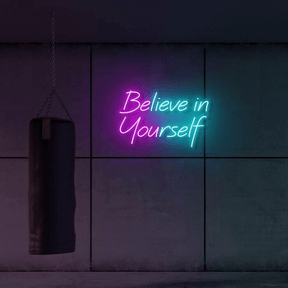 Believe in Yourself Neon Sign for Gym Wall Decor