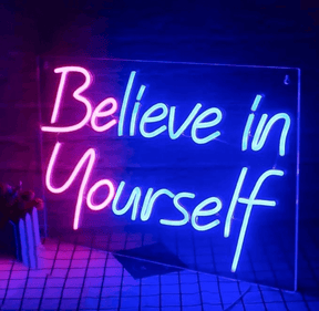 Believe in Yourself Neon Sign for Gym Wall Decor