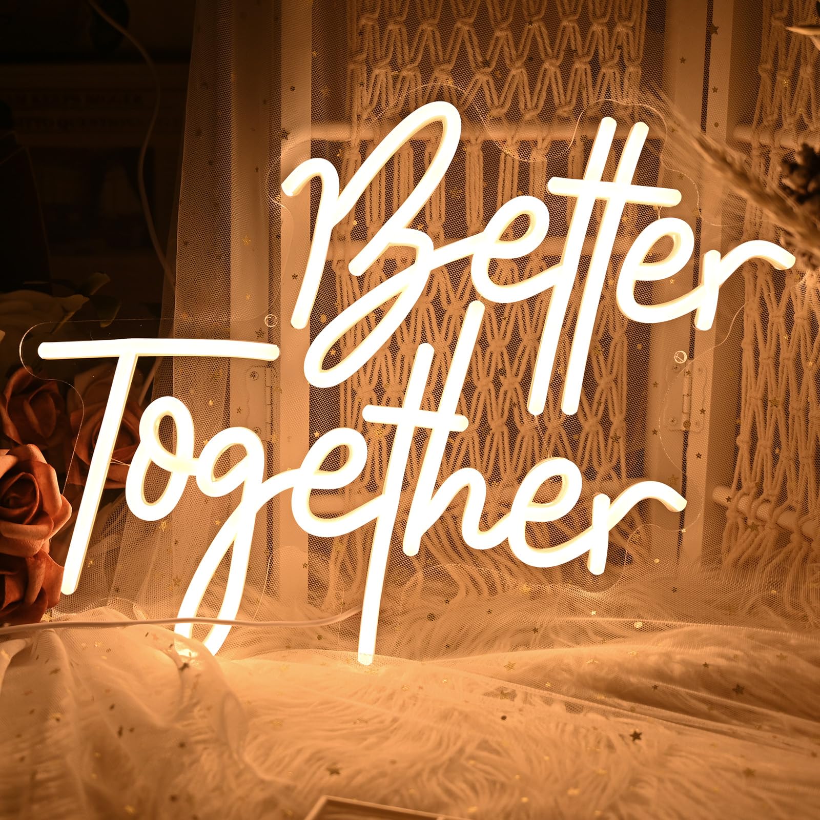 better together neon sign