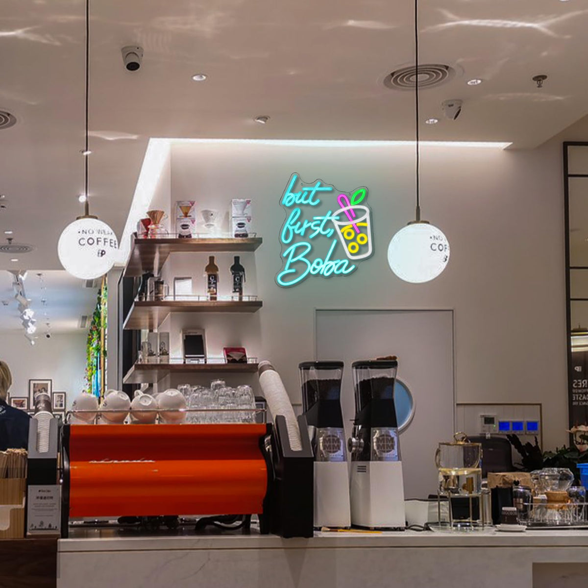 Bubble Tea with Cup Neon Sign