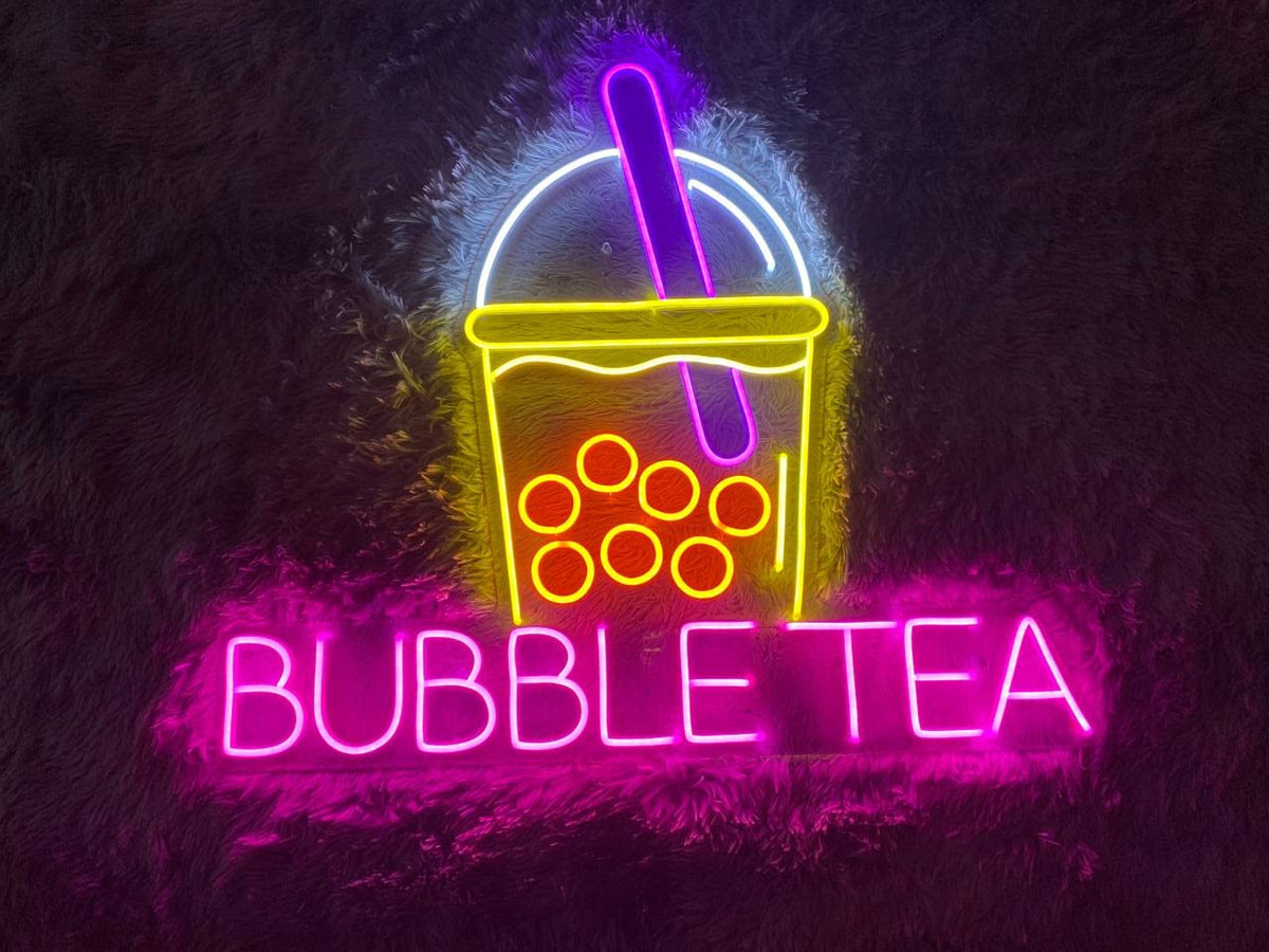 Bubble Tea Neon Sign for Wall Decor