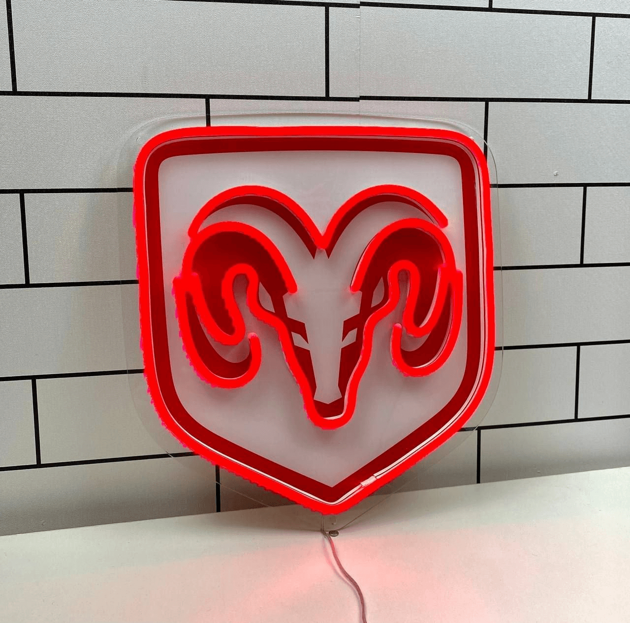 Dodge Logo Neon LED Sign Garage Man Cave Home Decor