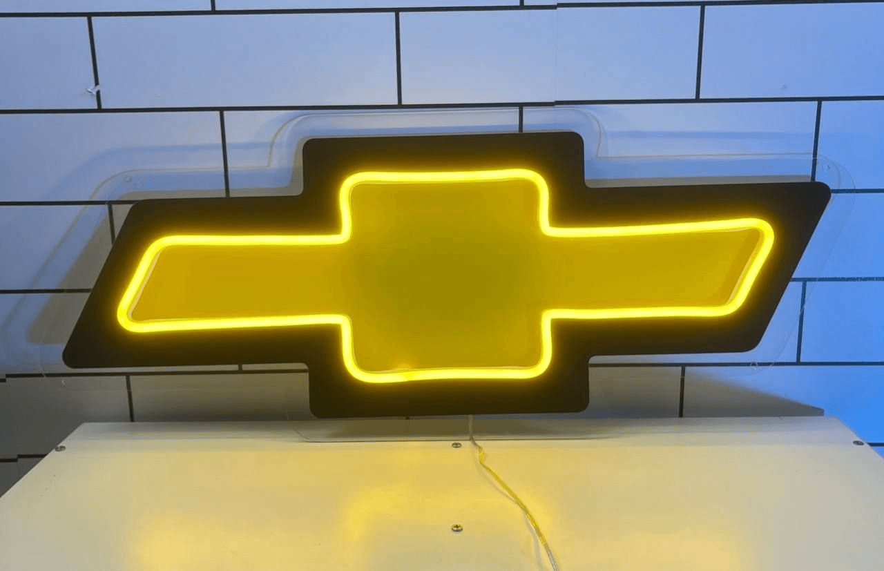 Chevrolet Logo Neon LED Sign Garage Room Decor Sign