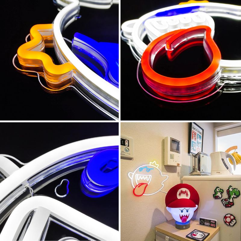 The Ghost Face Cartoon LED Neon Sign Boy Gaming Room Sign