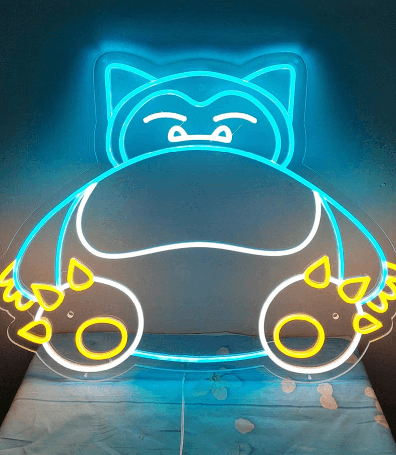 Anime Neon Sign Snorlax Cartoon Neon Sign