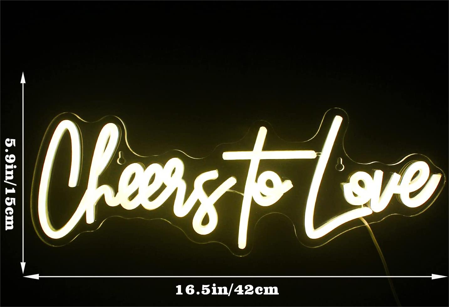 Cheers to Love Neon Sign