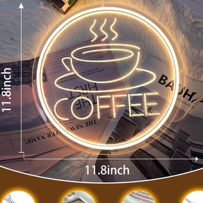 Round Coffee Neon Sign