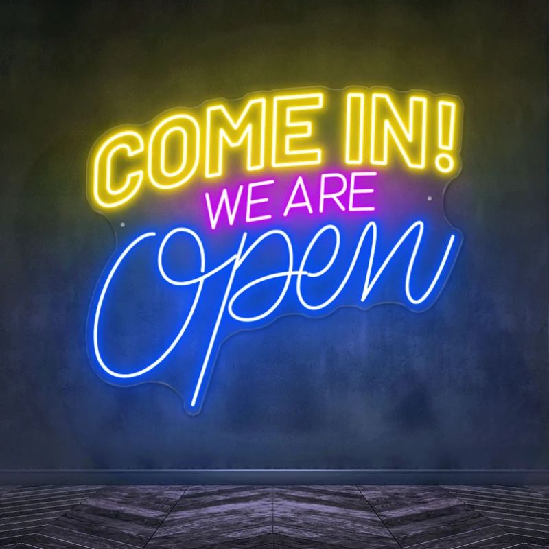 Come in We're Open Neon Sign Shop Neon Sign