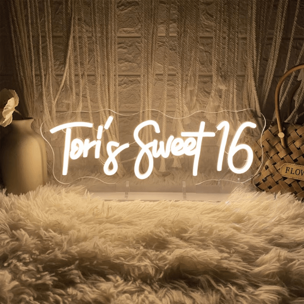 Custom Name Sweet 16 Neon Sign Birthday Party Neon Sign